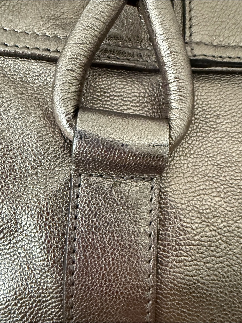 Salvatore Ferragamo Metallic browny pewter leather Multi-Pocket Tassel bag - Picture 13 of 16